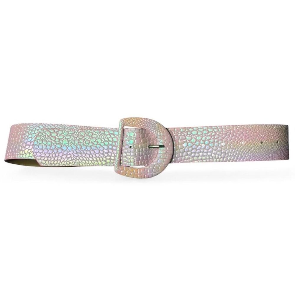 Cider Pink Holographic Belt
